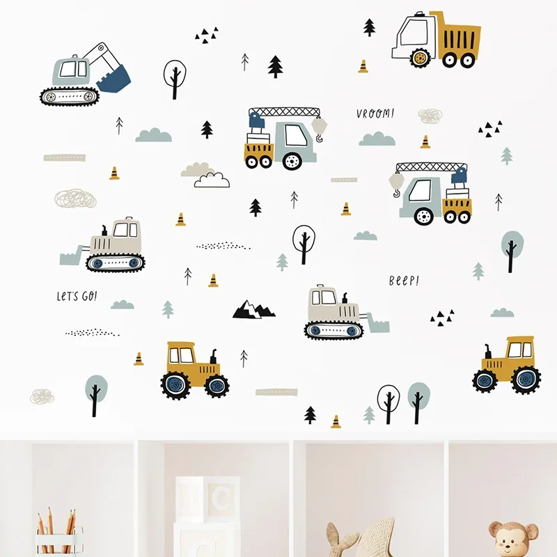Ручной рисунок, милые автомоби – обзор и цена Baby Nursery Wall Stickers