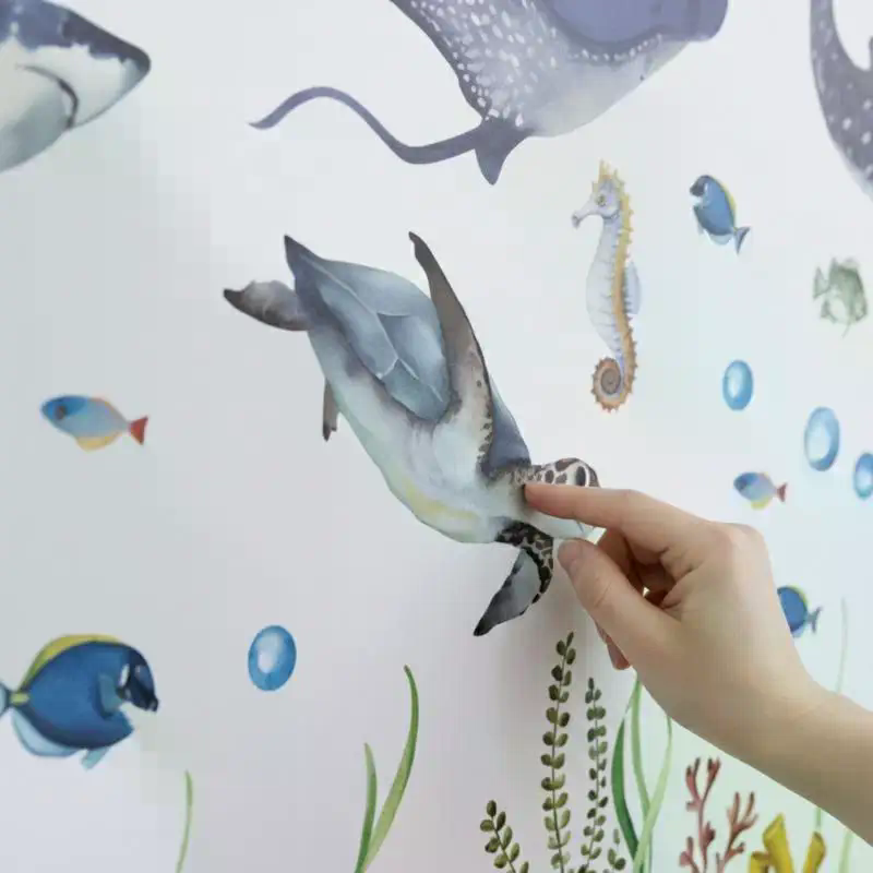 Наклейки на стену «Морская жиз – обзор и цена Baby Nursery Wall Stickers