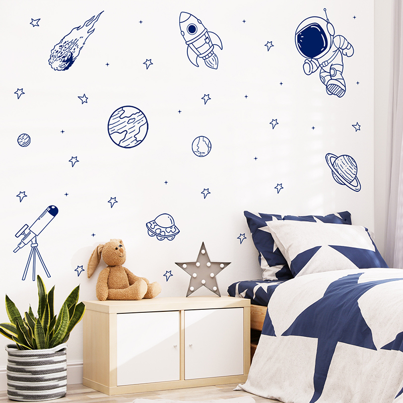 Мультфильм Вселенная Астронавт – обзор и цена Baby Nursery Wall Stickers