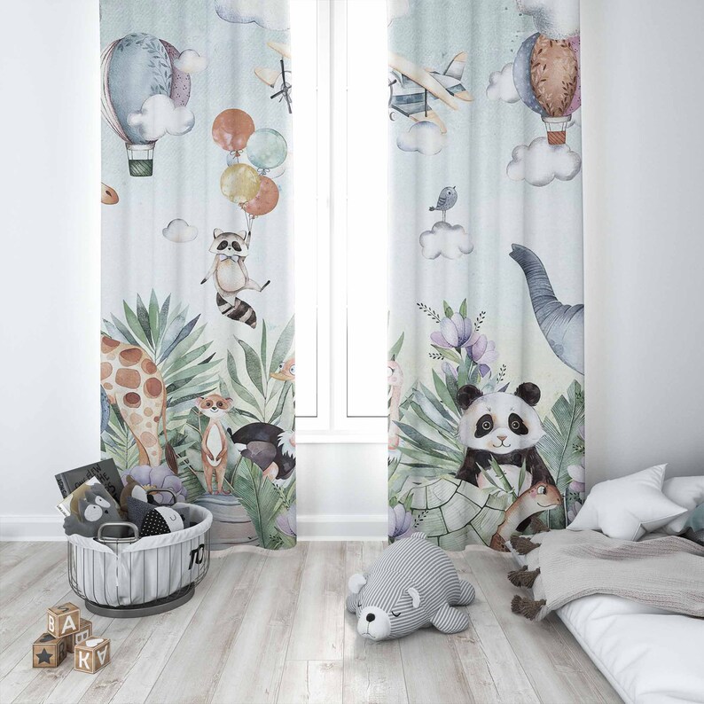 Сафари, вечерние детские занав – обзор и цена Baby Nursery Blackout Curtains