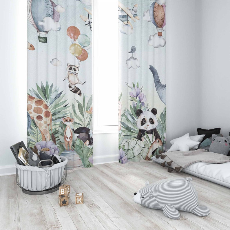 Сафари, вечерние детские занав – обзор и цена Baby Nursery Blackout Curtains