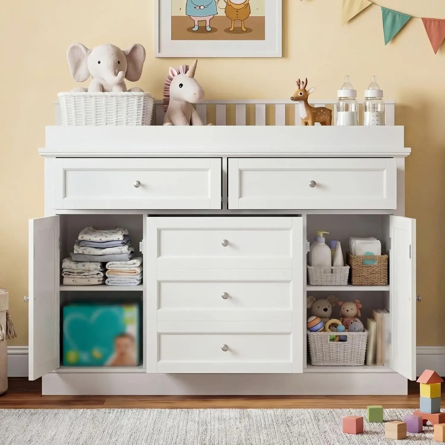 Детский комод 46 с пеленальным – обзор и цена Baby Nursery Dresser